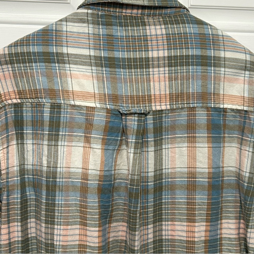American Eagle Men’s pearl snap Plaid Flannel Long Sleeve Shirt Size Small - Picture 6 of 12